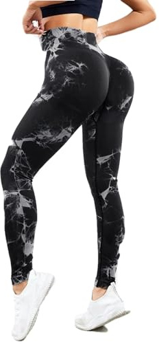 Merlvida Leggins Sportivi Donna Vita Alta Leggings Push Up Pantaloni Palestra Controllo della Pancia Anticellulite Pantacollant Opaco Elastici Tuta Collant Abbigliamento Sportivo Donna Yoga Fitness