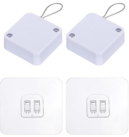 QUARKZMAN Stanzen Frei Automatischer Sensor Türschließer Kraftvoller Automatik Türschließer ABS Dichter mit Stahl Draht für Familie Türen Garderobe Fenster 400G Weiß 2 Set