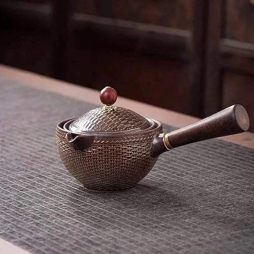 LeGDOr Tetera China, Tetera Individual de cerámica, Tetera de 360 °, Filtro doméstico, Tetera de Porcelana Azul y Blanca, Juego de té de Kung Fu, Olla Lateral de Viaje portátil Creativa, I