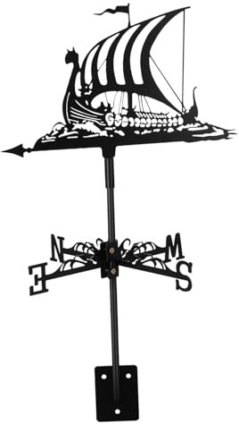 Milisten Metall Wetterfahne Segelschiff Dekorativer Windrichtungsanzeiger Für Garten Hof Und Terrasse Einfache Montage Und Wetterbeständig