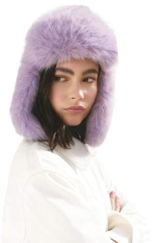 Lina & Lily Damen Winter Trappermütze Kunstpelz mit Ohrenklappen