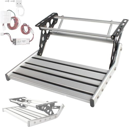 NILoykg& Marchepied pour Camping-Car, marchepied Pliable Manuel/Automatique pour Camping-Car, marchepied pour Caravane pour Camping-Cars, caravanes, camions,Electric