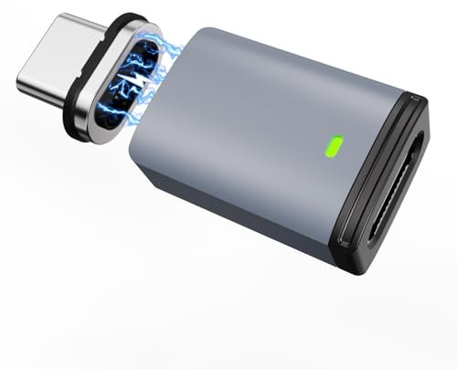 Tciogrxp USB C Magnetic Adapter 100W, 1PCS Magnetic USB C Adapter 11 Pins with PD Fast Charging for MacBook Pro/Air, Type C Devices