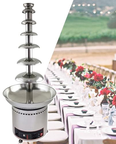 Fonduta Di Cioccolato Da Tavolo Per Matrimoni, Macchina Per La Tempera Della Fontana Di Cioccolato Di Grande Capacità, Macchina Per La Produzione Di Cioccolato Liquido,7tiers-220V