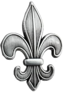 Pin's Fleur De Lys - Argent Brossé - Royauté Française - Royal - qualité de finition - Epingle - Broche - Badge - ROYAL-FLEUR-LYS