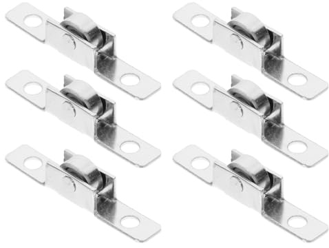 Angoily 6 Stück Schiebetür Rollenrad Ersatz Für Fenster Und Türen Leichtgängige Gleitrollen Für Sanftes Öffnen Und Schließen Geräuscharme Metall Riemenscheibe Für Fliegengittertüren