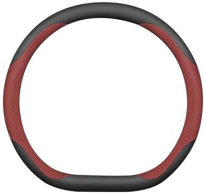 Ergocar Nappa Cuoio Copertura Volante Auto Stile Sportivo Durabile Accessori Automobilistici Interno Tipo D 15 Pollici (38 Cm)