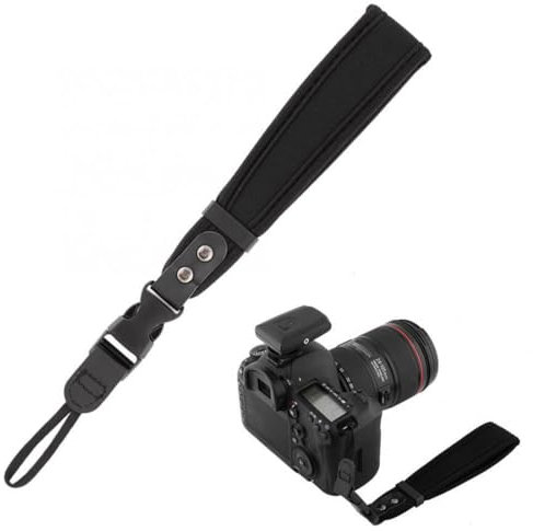 JEYORZY 1 pcs per reflex Fotocamera, Laccio per Macchina Fotografica, Tracolla Fotocamera, Cordino da Polso camera Regolabile, Accessori Fotocamere, universale azione Rapida Spalla Sling, Nero