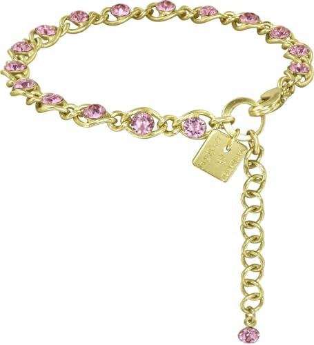 Konplott: Armband Magic Fireball shinny brass, klassisches Gliederarmband in glänzend goldener Fassung, für Damen/Frauen (rose)