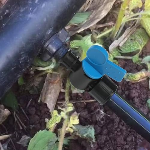 Lot de 3 connecteurs de verrouillage fiables de 16 mm avec mini robinet à boisseau sphérique pour irrigation goutte à goutte, parfaits pour le jardinage
