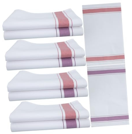 VICASKY 10pcs Hotel Restaurant Napkins Pure Cotton Dishcloths Reusable Washable for Cleaning Polishing Glassware Gentle Glass