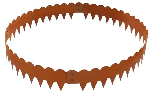 Rasenkante Metall 6-TLG. - 102x20cm - Wetterfeste Beeteinfassung aus Stahl, Braun - Flexibel & Einfach zu Verlegen - Beetbegrenzung für Garten, Beetumrandung, Rasenkante, Gartendeko