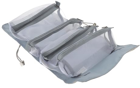 Abnehmbare 4-in-1 Kosmetiktasche für Reisen aus Pu, Groß und Faltbar