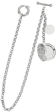 DONGKER Pocket Watch Chain, 31cm Antike Taschenuhrkette, Abnehmbarer Medaillon Anhänger Uhrenkette für Herren, Anzug, Weste, Hemd