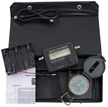 Set de buscador de satélite con compás / paquete de batería