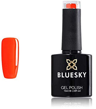 Bluesky Gel Nail Polish, Burlesque Neon22, Bright Orange, Long Lasting, Chip Resistant, 10 ml (Requires Drying Under UV LED Lamp)
