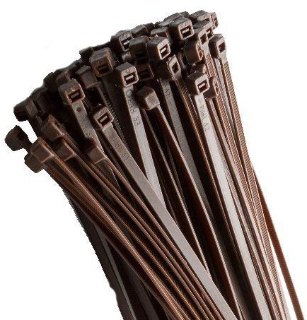 100 X 300MM X 4.8MM BROWN CABLE TIES PLASTIC NYLON ZIP TIE Wraps