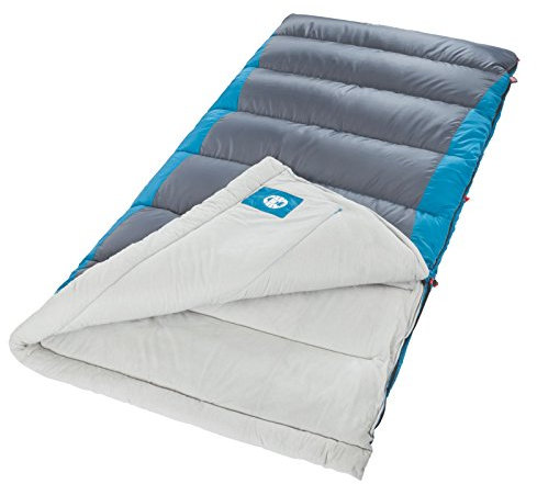 Coleman Autumn Glen Big & Tall Sleeping Bag, 30°F/40°F Cool-Weather Sleeping Bag for Adults, Large Camping Sleeping Bag with Snag-Free Zipper and Stuff Sack Included