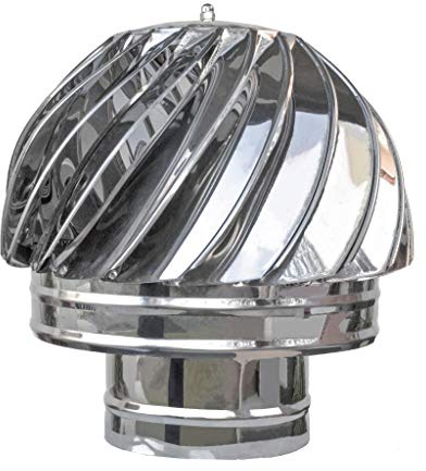 150mm Kaminaufsatz Drehbarer Edelstahl Schornsteinabdeckung Kaminhaube Schornsteinaufsatz Lüftungsaufsatz Kamin Hut