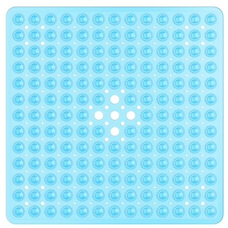 XIYUNTE Duschmatte rutschfest - 53x53cm Antirutschmatte für die Dusche, Badematte rutschfest schimmelresistent und maschinenwaschbar, 100% BPA Frei & TÜV-Geprüft, Blau
