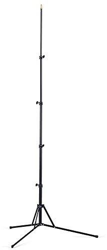 Manfrotto Nano Lighting Stand - 5 Sections - Reverse Folding Legs - Compact & Lightweight - 1.5KG Payload - Black - Anodised Aluminium - 5001B-1