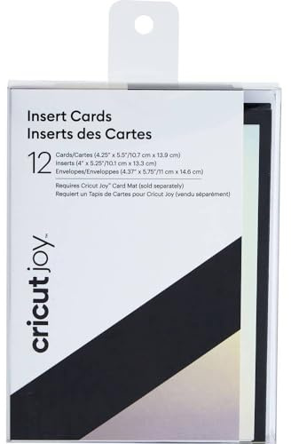 Cricut Joy™ Einlegekarten, Schwarz/Silber Holografisch