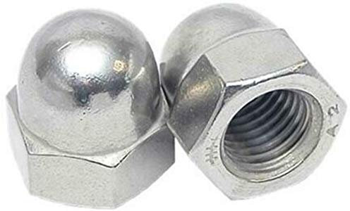 2 x Dome Hex Cap Nuts Metric - A2 Stainless Steel - M3-M16 - Domed DIN 1587 -Quality