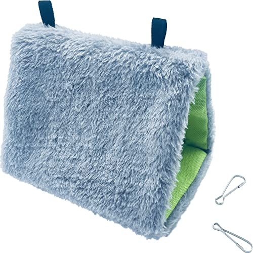 PEZEEU Amaca Uccelli Pet Nido Inverno Caldo Appeso Grotta Gabbia Peluche Happy Hut Letto Tenda Giocattolo per Pappagalli Cuccia da Appendere per Gabbia