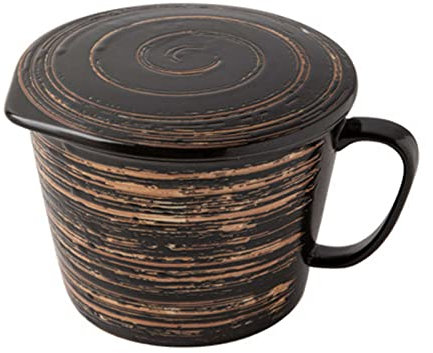 Ensaladera, tazones de sopa, tazón de ramen de cerámica con asa y tapa, taza de fideos grande con tapa, tazón de sopa profundo apto para microondas.-azul-850ml, 30oz (Color : White, Size : 850ml)