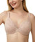 Lemorosy - Reggiseno Chiusura Anteriore Donna Basic Coppa Completa con Anelli Imbottiti Push Up Taglie Grandi(Beige,4F)