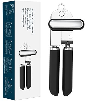 KITCHENDAO Can Opener Manual, 2nd Generation Blade, Handheld Can Tin Opener with Magnet, Super Sharp Cutting Wheel for Smooth Edge Cut, Soft Grip,Oversized Knob for Seniors & Arthritis, Easy to Use