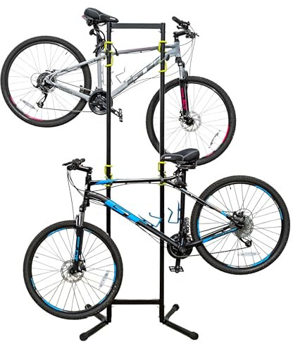Kilimanjaro 4 Fahrrad-Aufbewahrungsständer – höhenverstellbarer Garagenständer mit PVC-beschichtetem Stahlrahmen, TPE-Haken und 70,3 kg Kapazität – kratzfreier Fahrrad-Organizer – 910534ECE