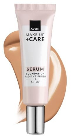AVON Base de Maquillaje con Sérum 3 en 1 235P (Shell) | Vitamina C, vitamina E, antioxidantes y SPF 30 con cobertura modulable de ligera a media en tono 235P (Shell)