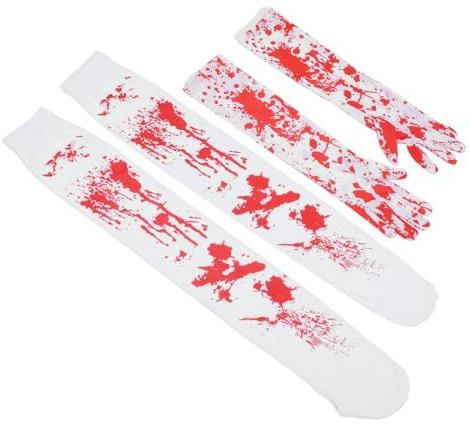CORHAD 1satz Bloody Gloves and Stockings Set Für Halloween Cosplay Blutige Handschuhe Und Strümpfe Vielseitiges Kostümzubehör Für Halloween-partys Und Cosplay-events
