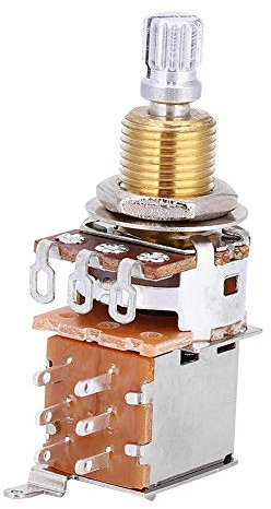 E-Gitarre L Potentiometer Pot Schalter Pot Pickup Schalter A500K mit Druckknopfschalter für die Gitarreneinstellung