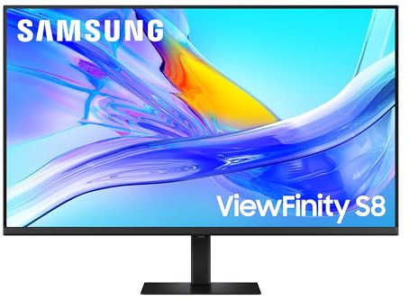 Samsung Écran PC ViewFinity - S80UD 37'', Résolution 4K UHD (3840 x 2160), HDR10, Dalle VA, 350 cd/m2, Installation One Click, Orientable, Inclinable, Pivotable, USB-C (90W), Port LAN, LS37D802UAUXEN