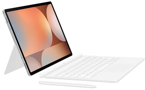 Samsung S10 Ultra Book Tablet Cover mit AI Key Tastatur, Weiß