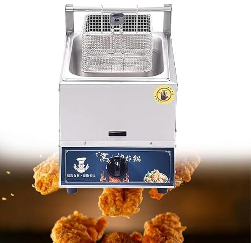 WEIMILOR Friggitrice Profonda per Esterni a Due Serbatoi | Friggitrice Profonda a propano con 2 cestelli in Acciaio Inossidabile e coperchi | Grande capacità del Serbatoio dell'olio con manopole,10L