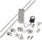 BURG Drehstangenschloss-Set mit Stangen, Schrankschloss, silber, Stangenschloss für Möbel & Schränke, Schloss für Flügeltüren - Made in Germany