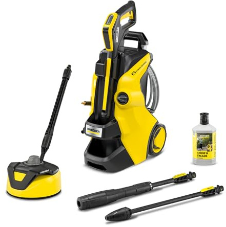 Kärcher K 5 Power Control Flex Home Pressure Washer, pressure: max. 145 bar, flow rate: 500 l/h, area: 40 m²/h, water filter, weight: 13 kg, high-pressure gun, dirt blaster, spray lance, Home Kit