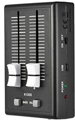 8KLANMMQ Portable Mini DJ Mixer Controller Stereo Audio Mixers Audio Mixing Console Amplifier (Color : White) (Black)