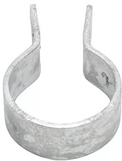 Galvanized Steel Chain Link Brace Band, Durable Steel Chain Link Fence Hardware, Rust-Resistant, Easy Install, Includes Required Bolt (12, 4)
