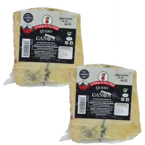 LA PASIEGA DE PEÑAPELADA Queso Cañón, PACK 2 Cuñas 300 gr (aprox) Al vacío - Suave, Mantecoso y Cremoso - Con Toque Distintivo de Ceniza Vegetal - Calidad Artesanal Española
