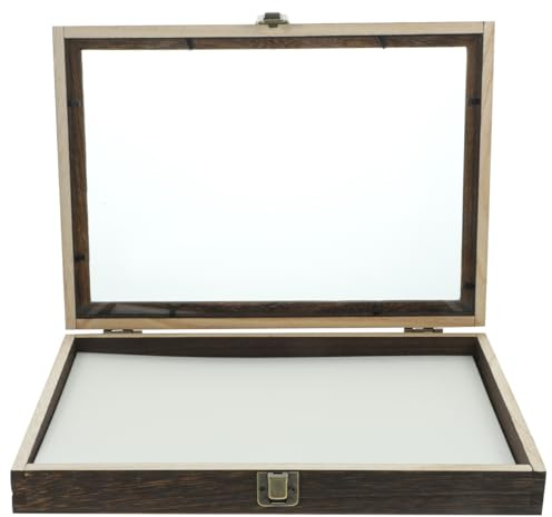 PRETYZOOM Caja de exhibición de insectos de madera vitrina para mariposas y muestras, funda transparente para colección de insectos, diseño vintage y multifuncional