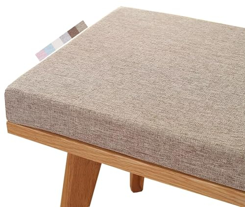 PLCIVSA Bankauflage Bankkissen Outdoor Waschbares Leinen 200cm/150cm/120cm X 40cm/35cm/30cm Sitzkissen für Gartenbank, Terrasse, Innen Fensterbank, Flurbank(Color6,100x35x3cm)