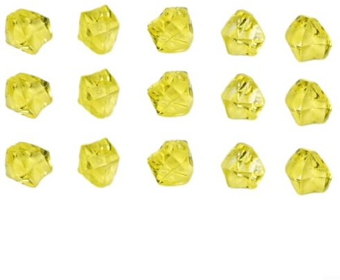 Gránulos de piedra de gema acrílica 200pcs para uso decorativo en jarrones, acuarios y eventos (amarillo)