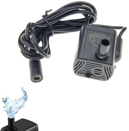 Solar Water Pump 12v,Submersible Fountain Pump for Pond,Mini Water Pump,Aquarium & Water Features - Mini,Powerful,Low Noise,Small Fish Tank Pump for Gardens,Small Fountain Pump(Dc12v)