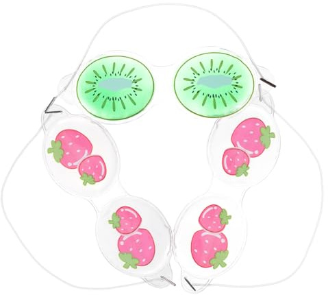 IWOWHERO 3pcs Cooling Eye Pads for Kids with Cute Decorative Design, Lightweight Pvc Material, Long Time Using for Travel and Hotels, Soothing Cooling Gel Masks for Childrens Assorted style