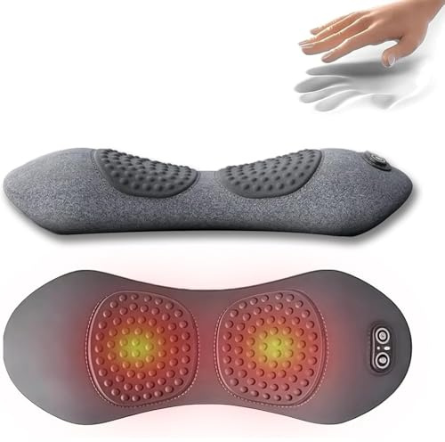 Masajeador de Espalda Smooth Triple Fusion con Calor, Tracción y Vibración 3 en 1 for Aliviar el Dolor de Ciática y Lumbar, Soporte Lumbar Ergonómico(Gray)