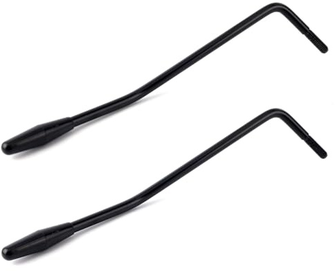 2st Svart Tremolo-Arm, 5mm & 6mm Gänga Whammy Bar med Spets Metall Enkel Tremolo-System Ersättning för Elgitarr